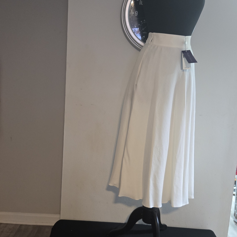 Ralph Lauren Purple Label Elegant White Skirt